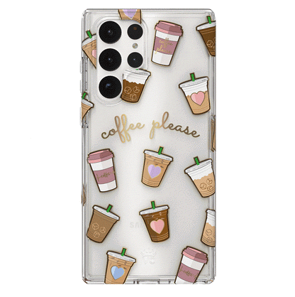 Coffee First Clear Samsung Galaxy Case
