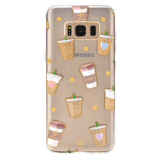 Coffee First Clear Samsung Galaxy Case
