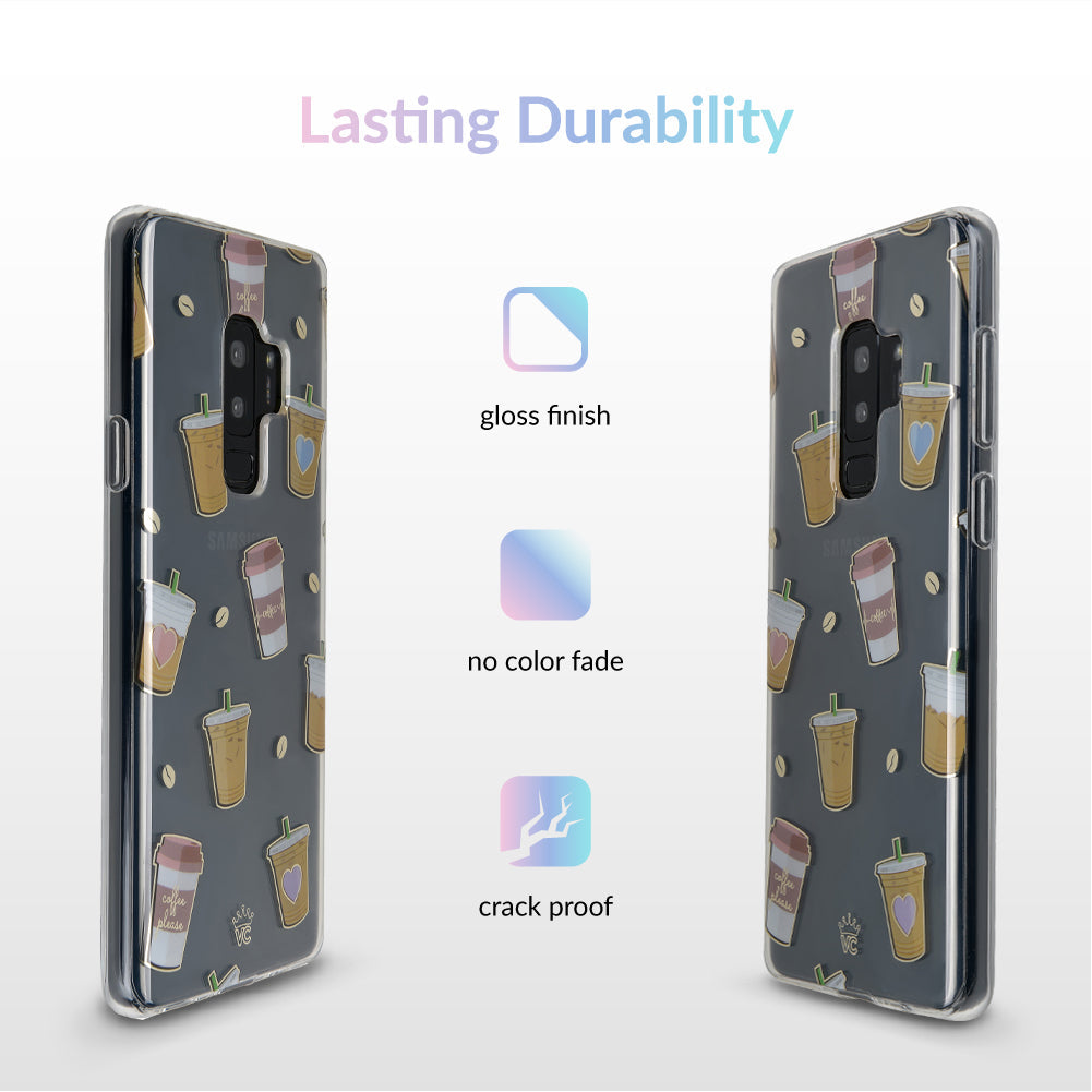 Coffee First Clear Samsung Galaxy Case