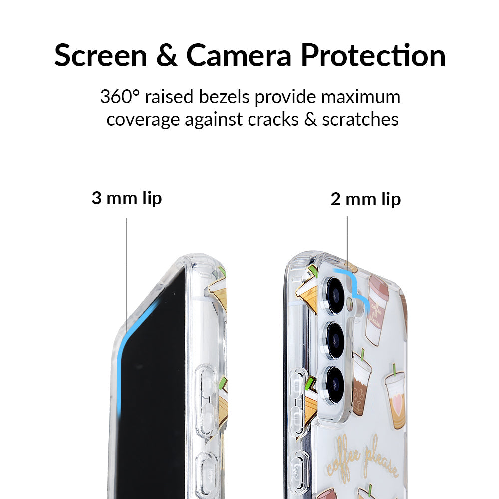 Coffee First Clear Samsung Galaxy Case
