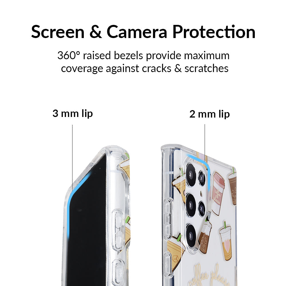 Coffee First Clear Samsung Galaxy Case