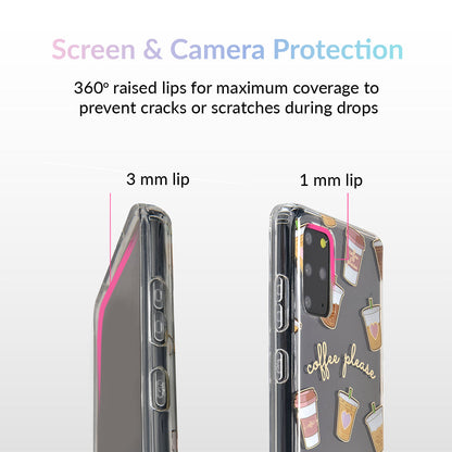 Coffee First Clear Samsung Galaxy Case
