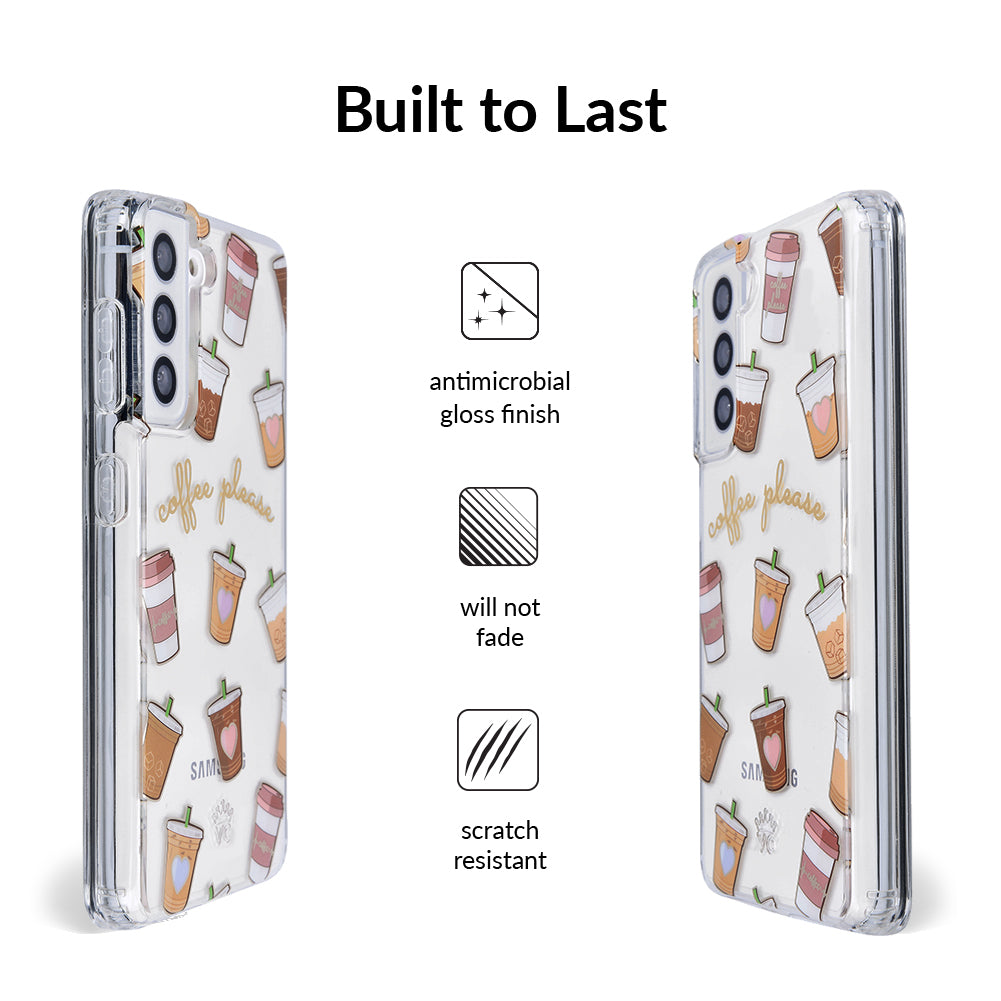 Coffee First Clear Samsung Galaxy Case