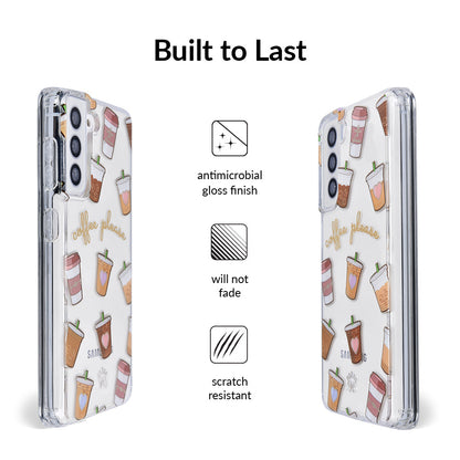 Coffee First Clear Samsung Galaxy Case