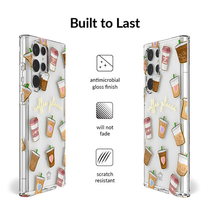 Coffee First Clear Samsung Galaxy Case