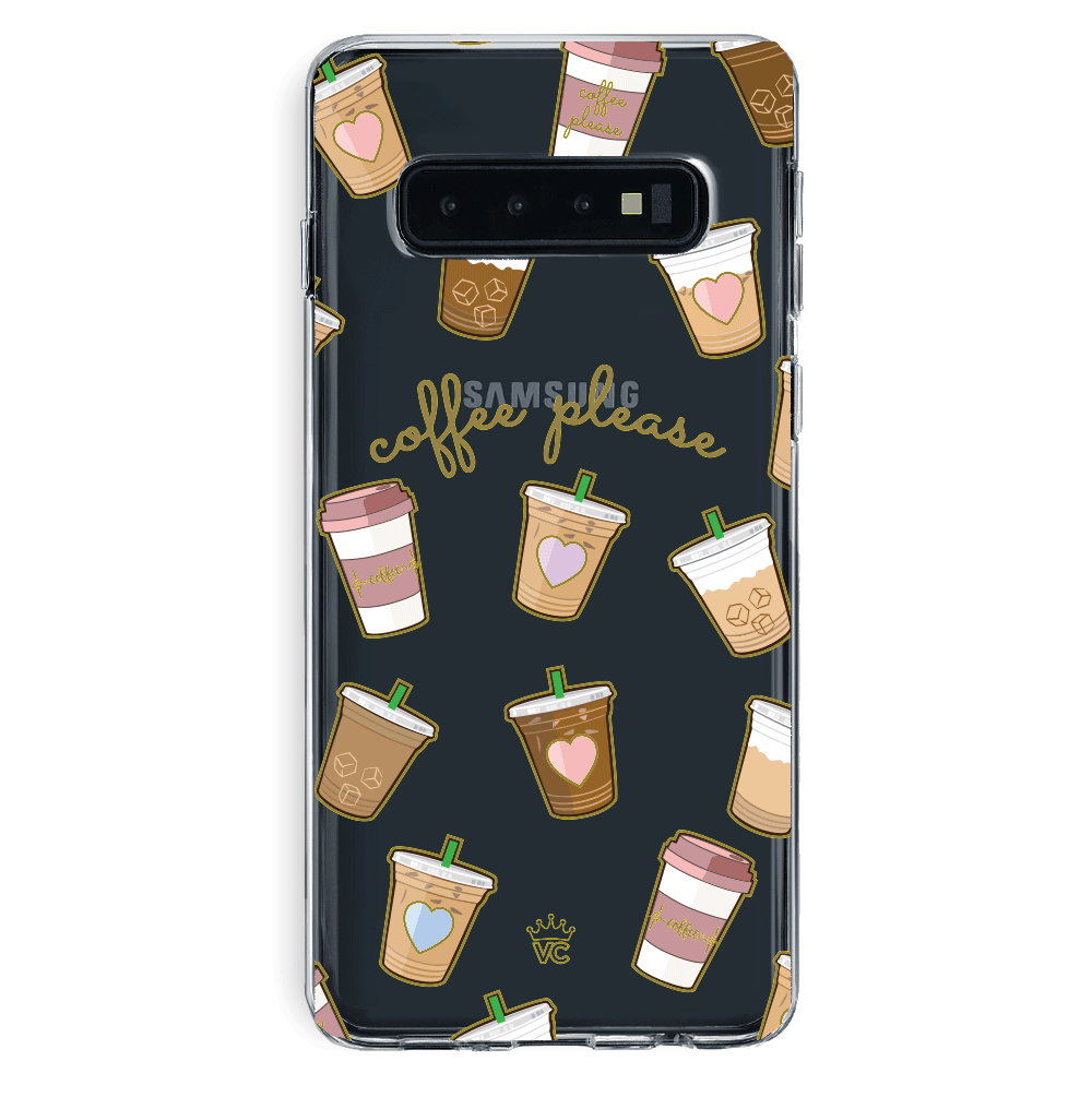 Coffee First Clear Samsung Galaxy Case