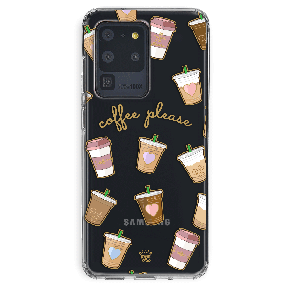 Coffee First Clear Samsung Galaxy Case