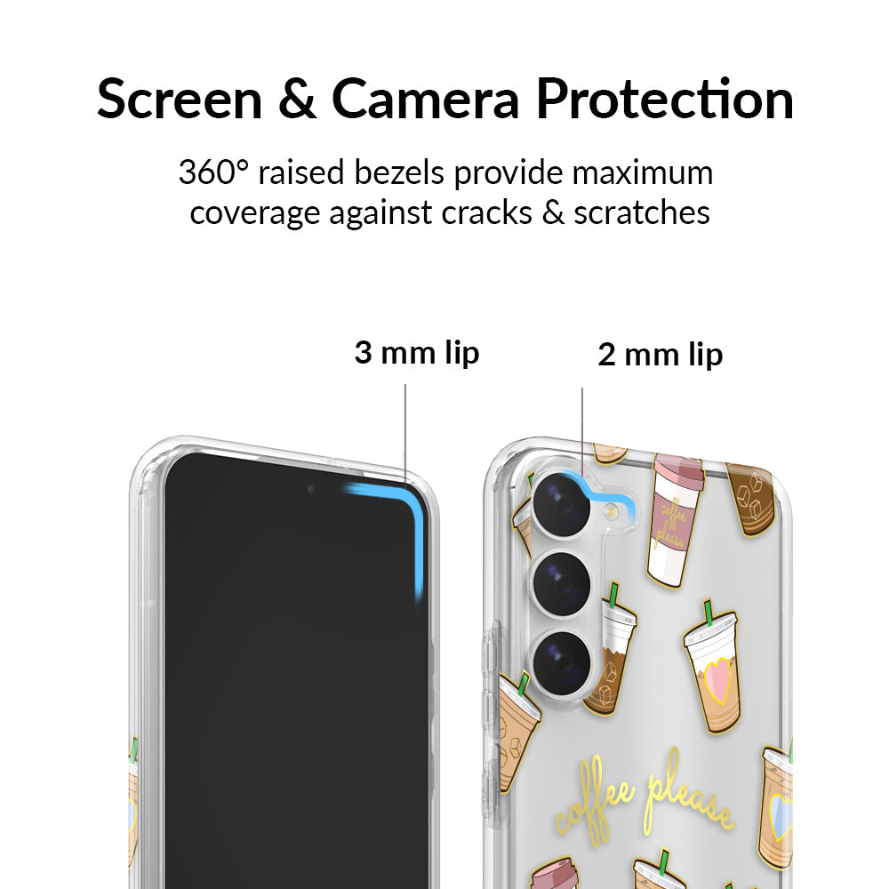 Coffee First Clear Samsung Galaxy Case