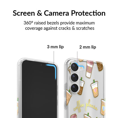 Coffee First Clear Samsung Galaxy Case