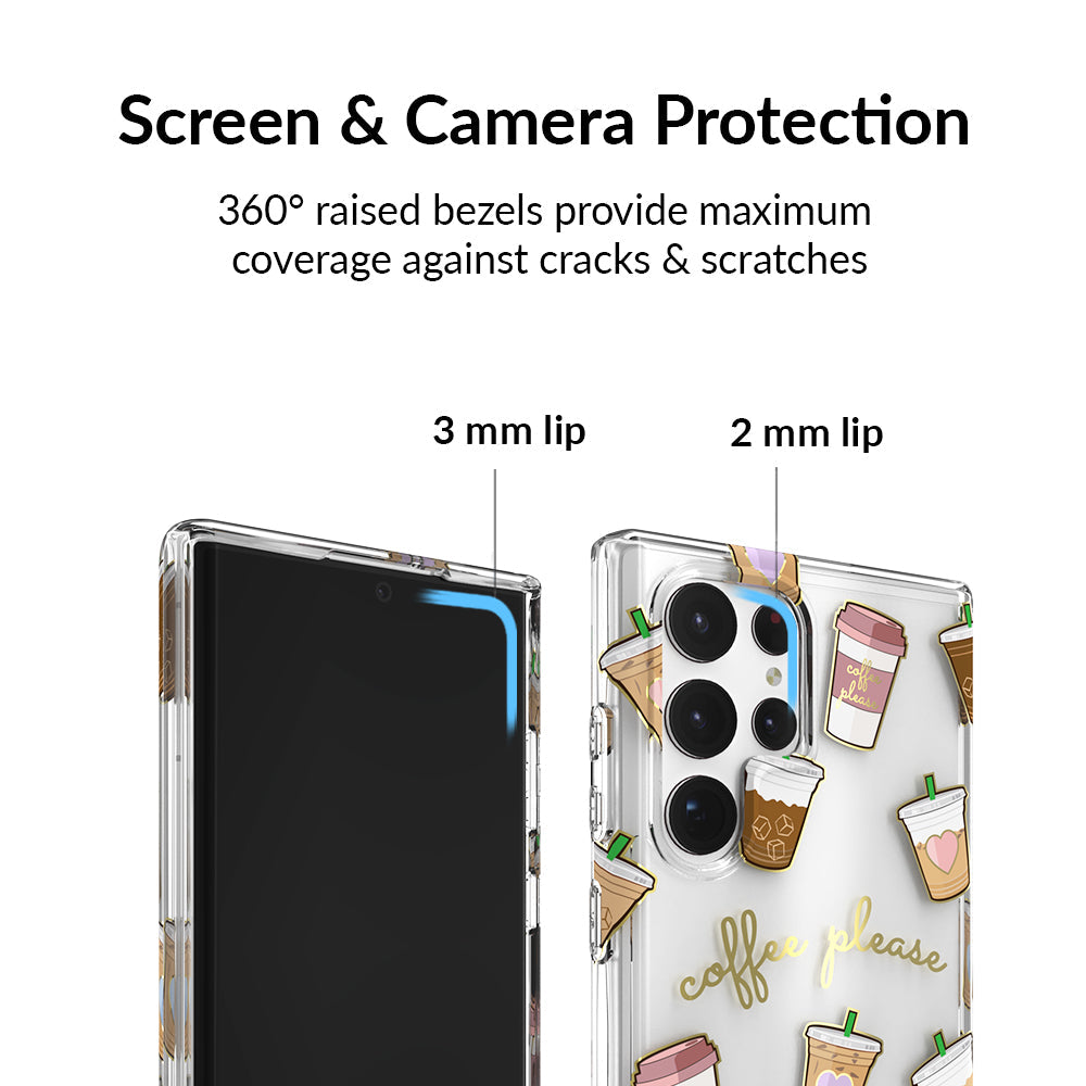 Coffee First Clear Samsung Galaxy Case