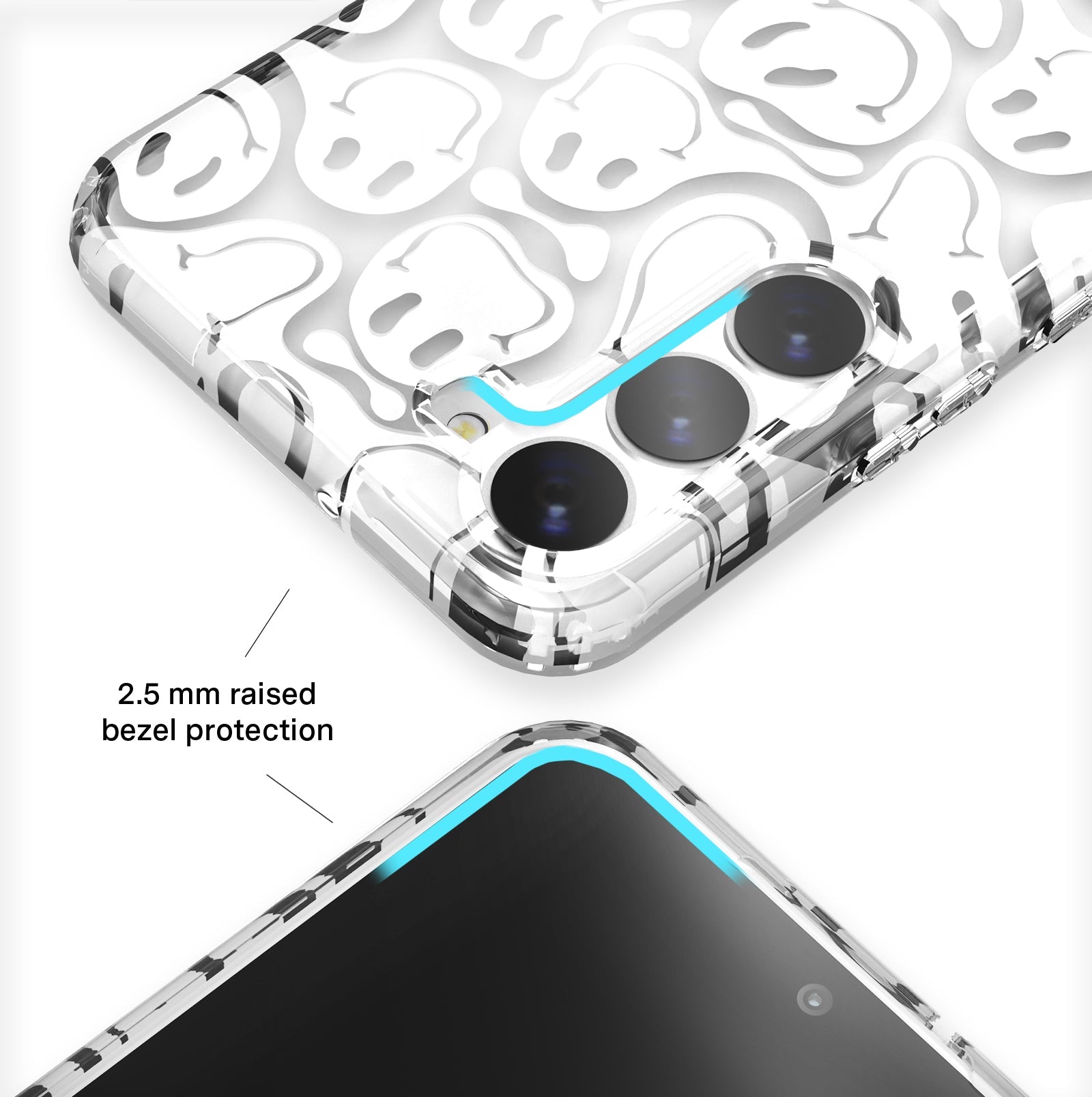Clear Frosted Smiley Samsung Case