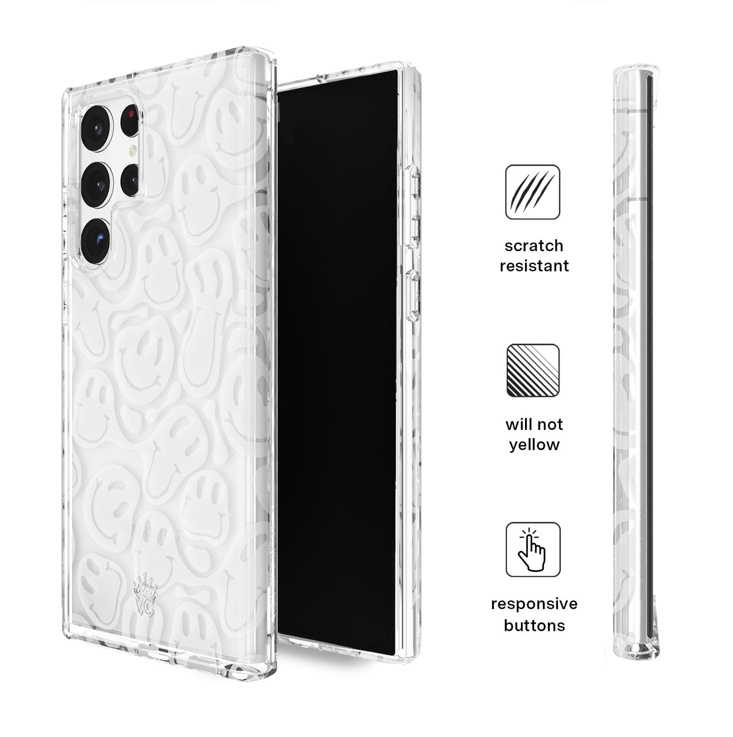 Clear Frosted Smiley Samsung Case