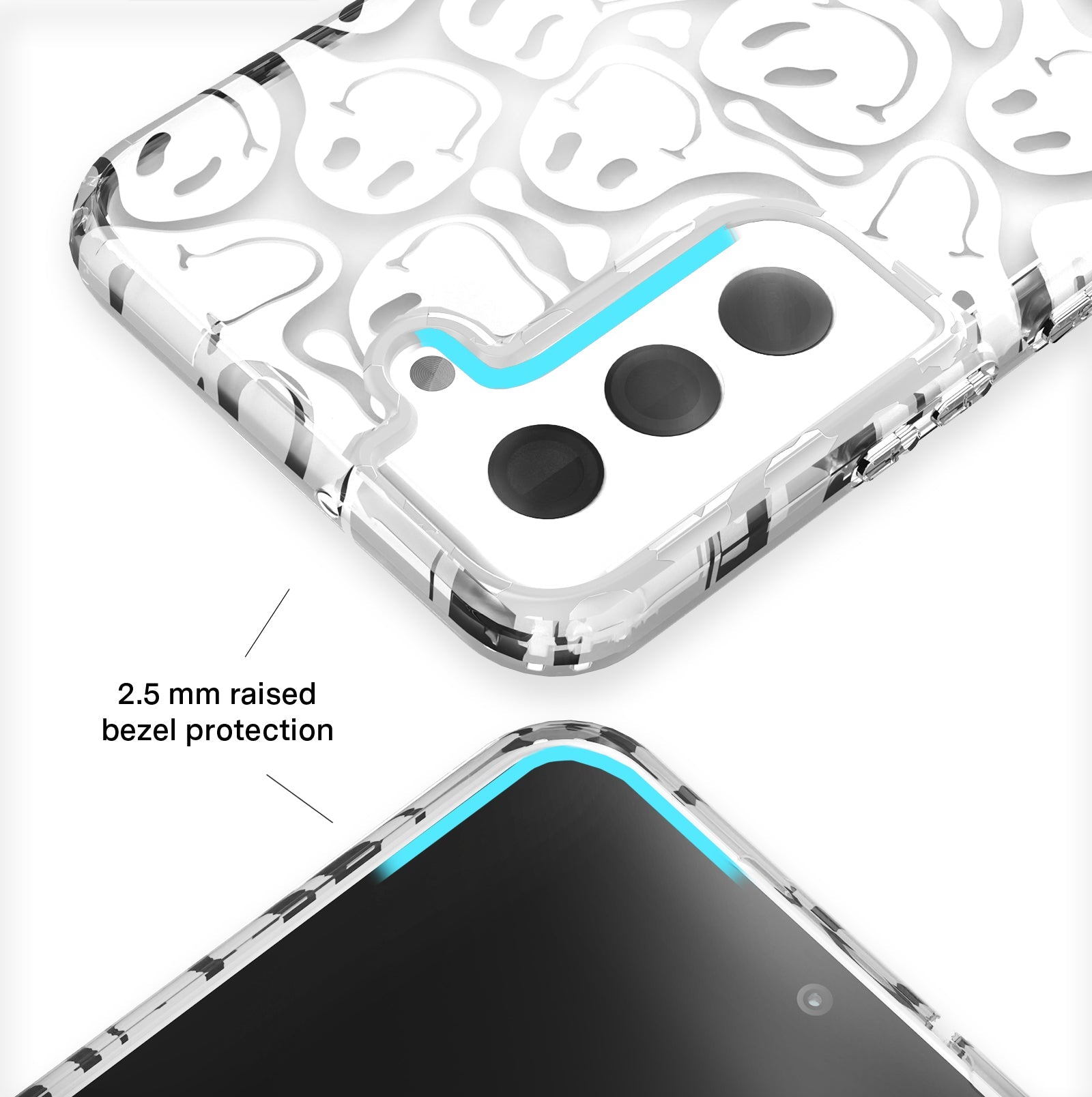 Clear Frosted Smiley Samsung Case