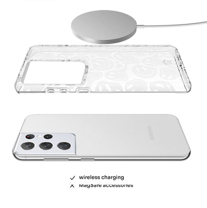 Clear Frosted Smiley Samsung Case