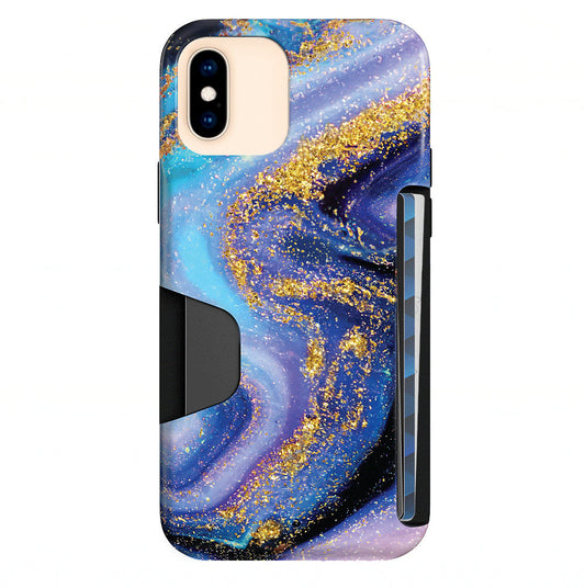 Galaxy Glitter iPhone Wallet Case