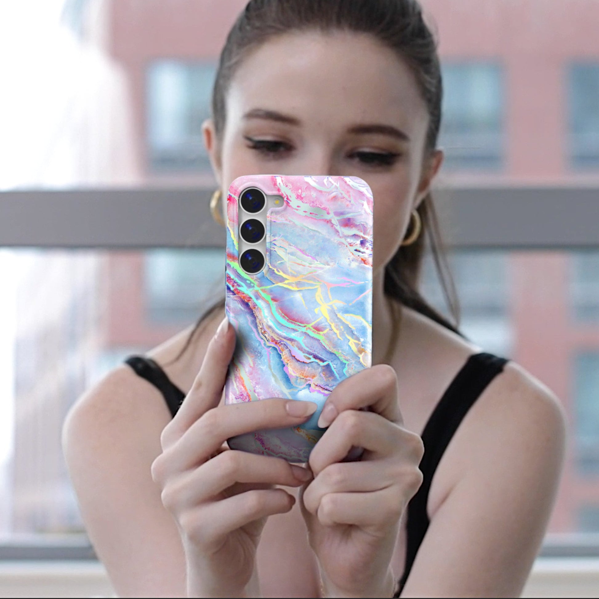 Holo Moonstone Marble Samsung Galaxy Case