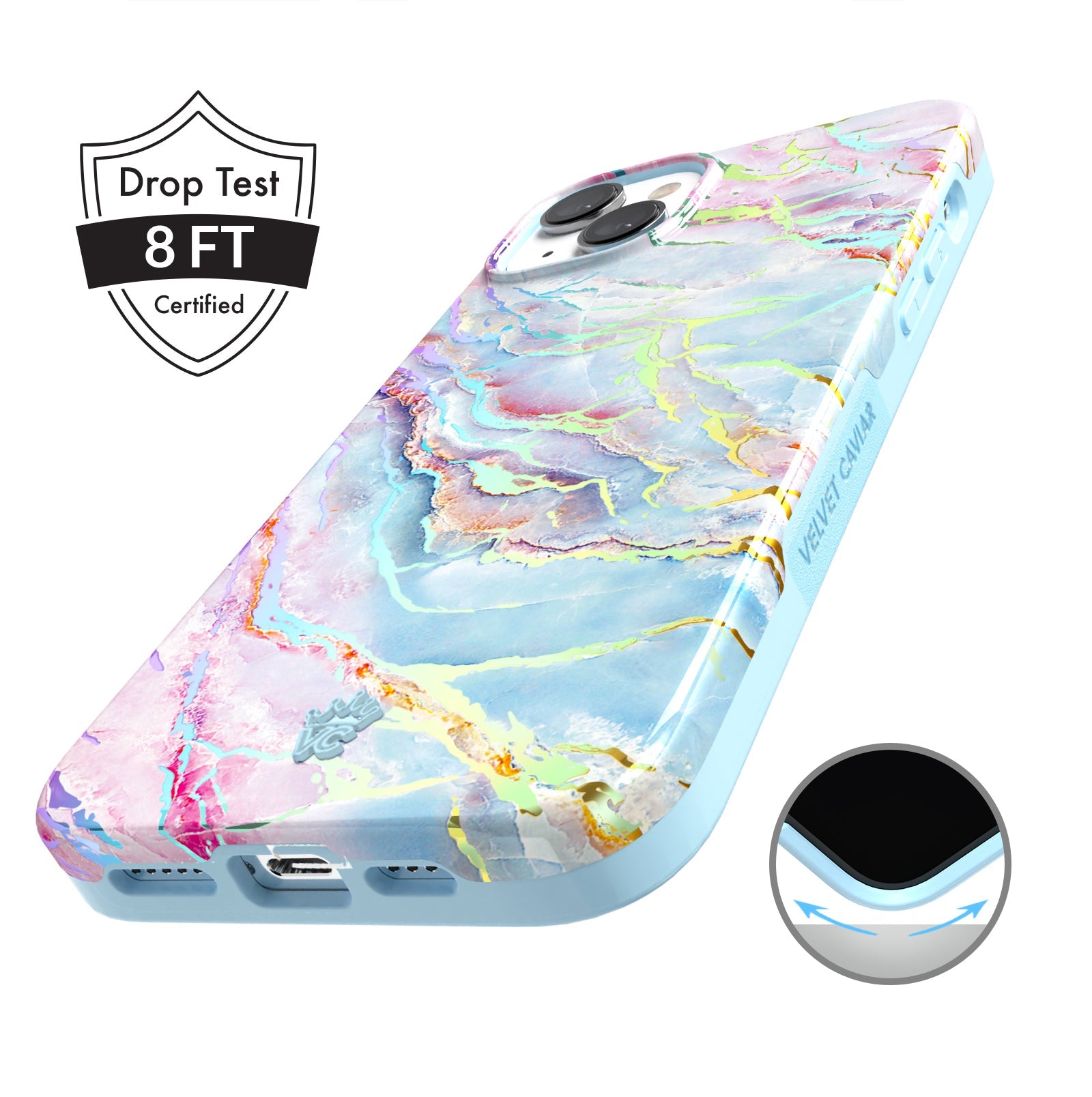 Holo Moonstone Marble iPhone Case