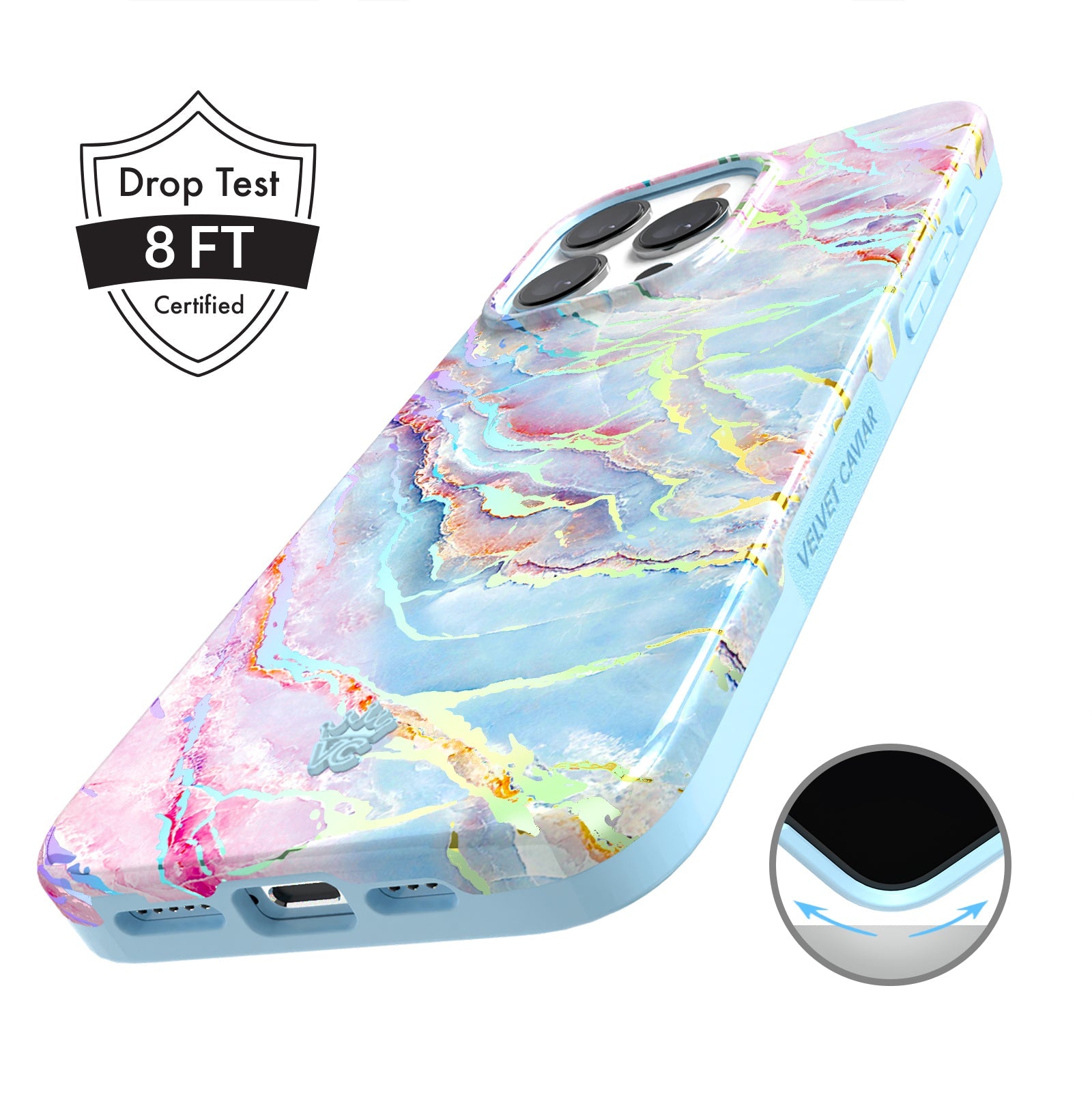 Holo Moonstone Marble iPhone Case