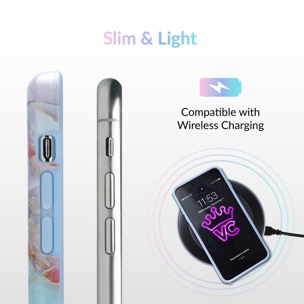 Holo Moonstone Marble iPhone Case