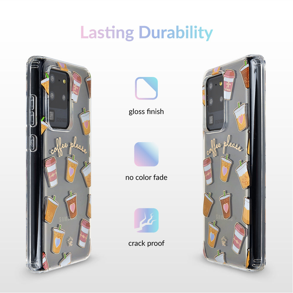Coffee First Clear Samsung Galaxy Case