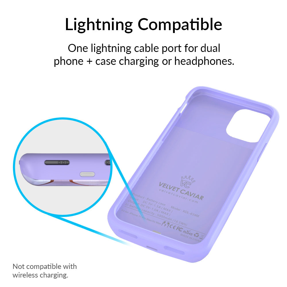 Purple Geometric iPhone Charging Case