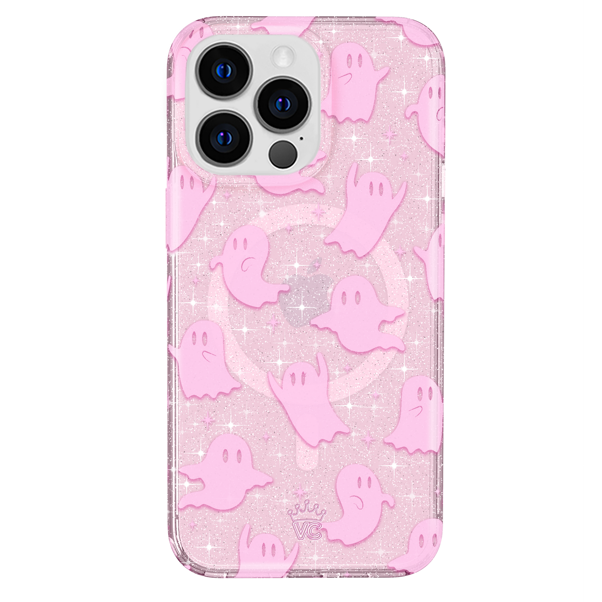 Ghosted Pink Glitter iPhone Case