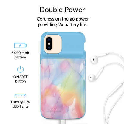 Pastel Tie Dye iPhone Charging Case
