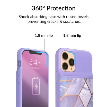 Purple Geometric iPhone Charging Case