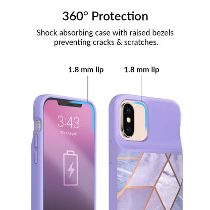 Purple Geometric iPhone Charging Case