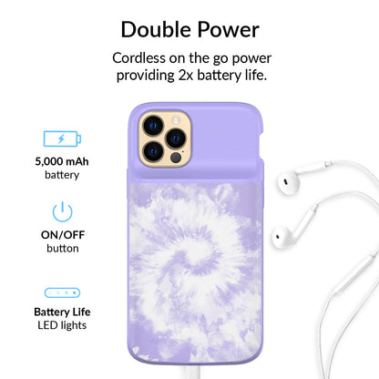 Purple Tie Dye iPhone Charging Case
