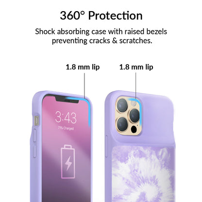 Purple Tie Dye iPhone Charging Case