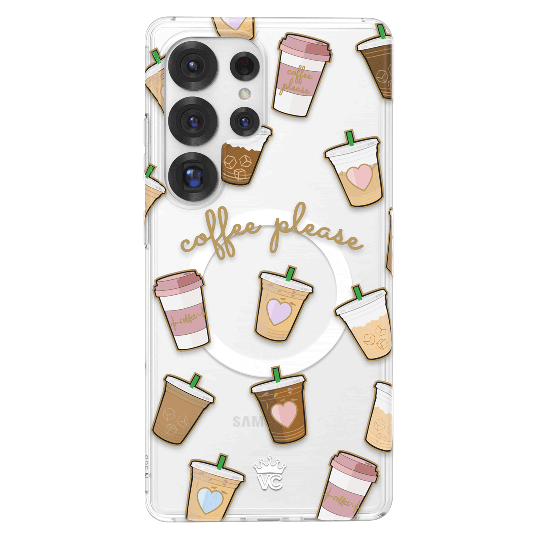 Coffee First Clear Samsung Galaxy Case
