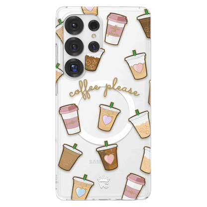 Coffee First Clear Samsung Galaxy Case