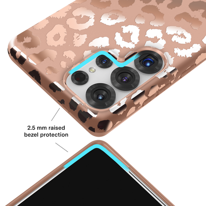 Bronze Chrome Leopard Samsung Case