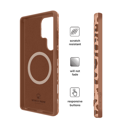 Bronze Chrome Leopard Samsung Case