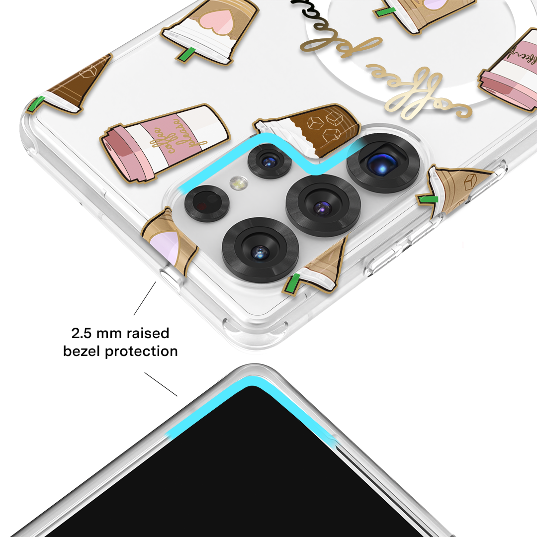 Coffee First Clear Samsung Galaxy Case