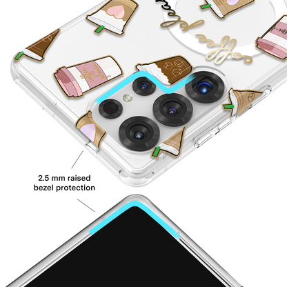 Coffee First Clear Samsung Galaxy Case