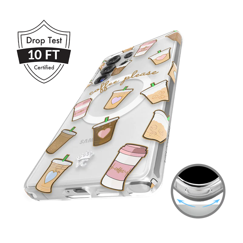Coffee First Clear Samsung Galaxy Case