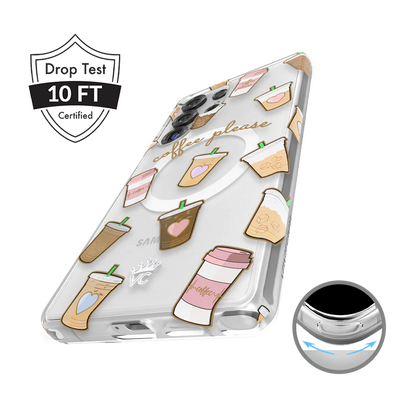 Coffee First Clear Samsung Galaxy Case