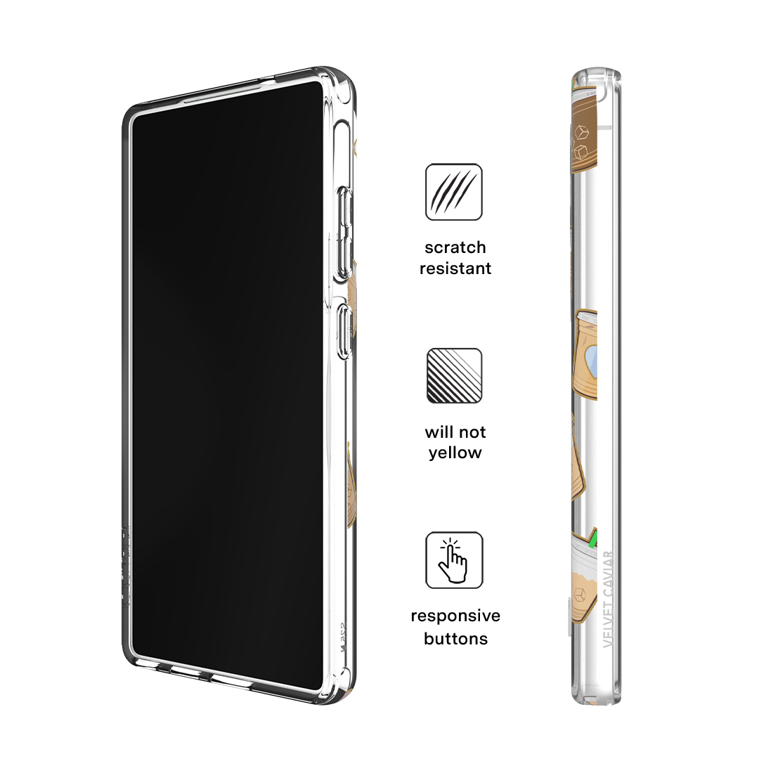 Coffee First Clear Samsung Galaxy Case