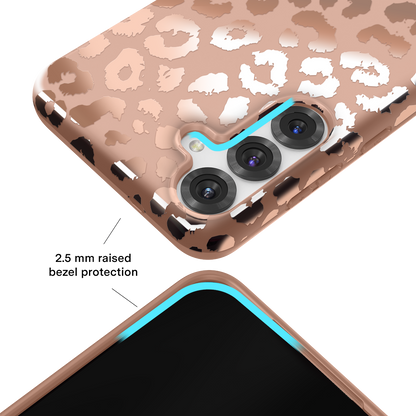 Bronze Chrome Leopard Samsung Case