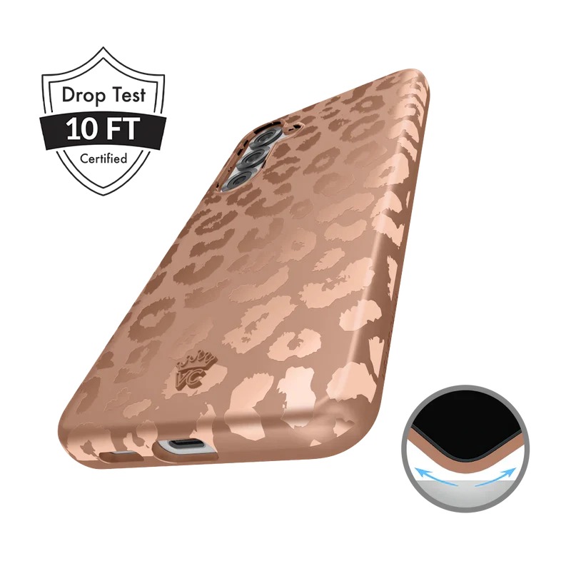 Bronze Chrome Leopard Samsung Case