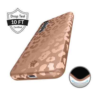 Bronze Chrome Leopard Samsung Case