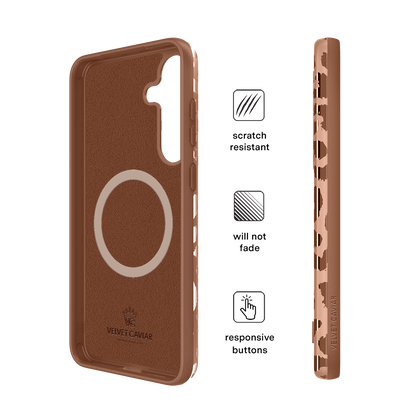 Bronze Chrome Leopard Samsung Case
