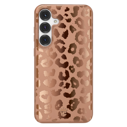 Bronze Chrome Leopard Samsung Case