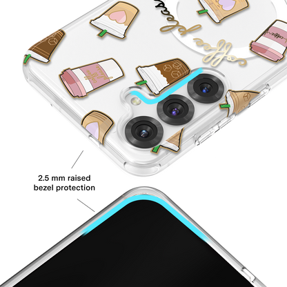 Coffee First Clear Samsung Galaxy Case