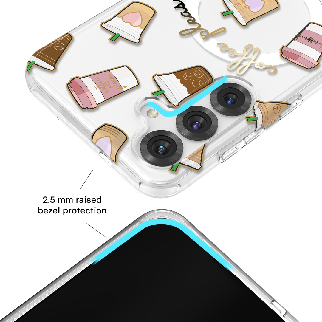 Coffee First Clear Samsung Galaxy Case