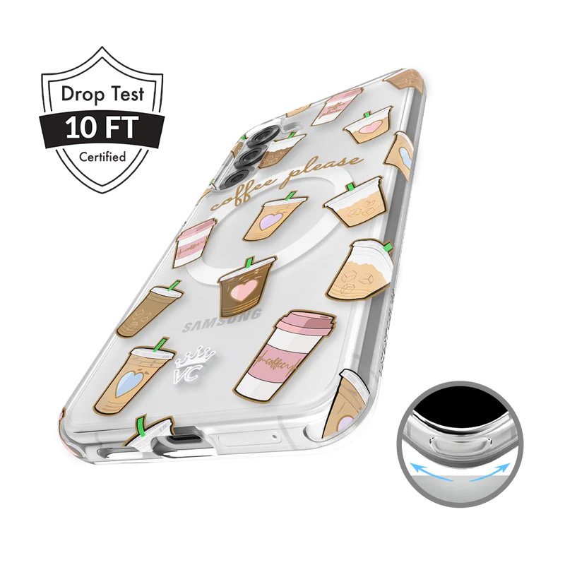 Coffee First Clear Samsung Galaxy Case