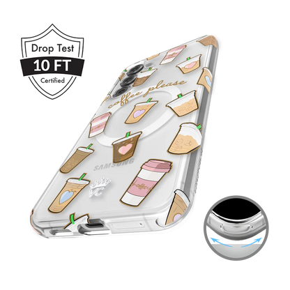 Coffee First Clear Samsung Galaxy Case