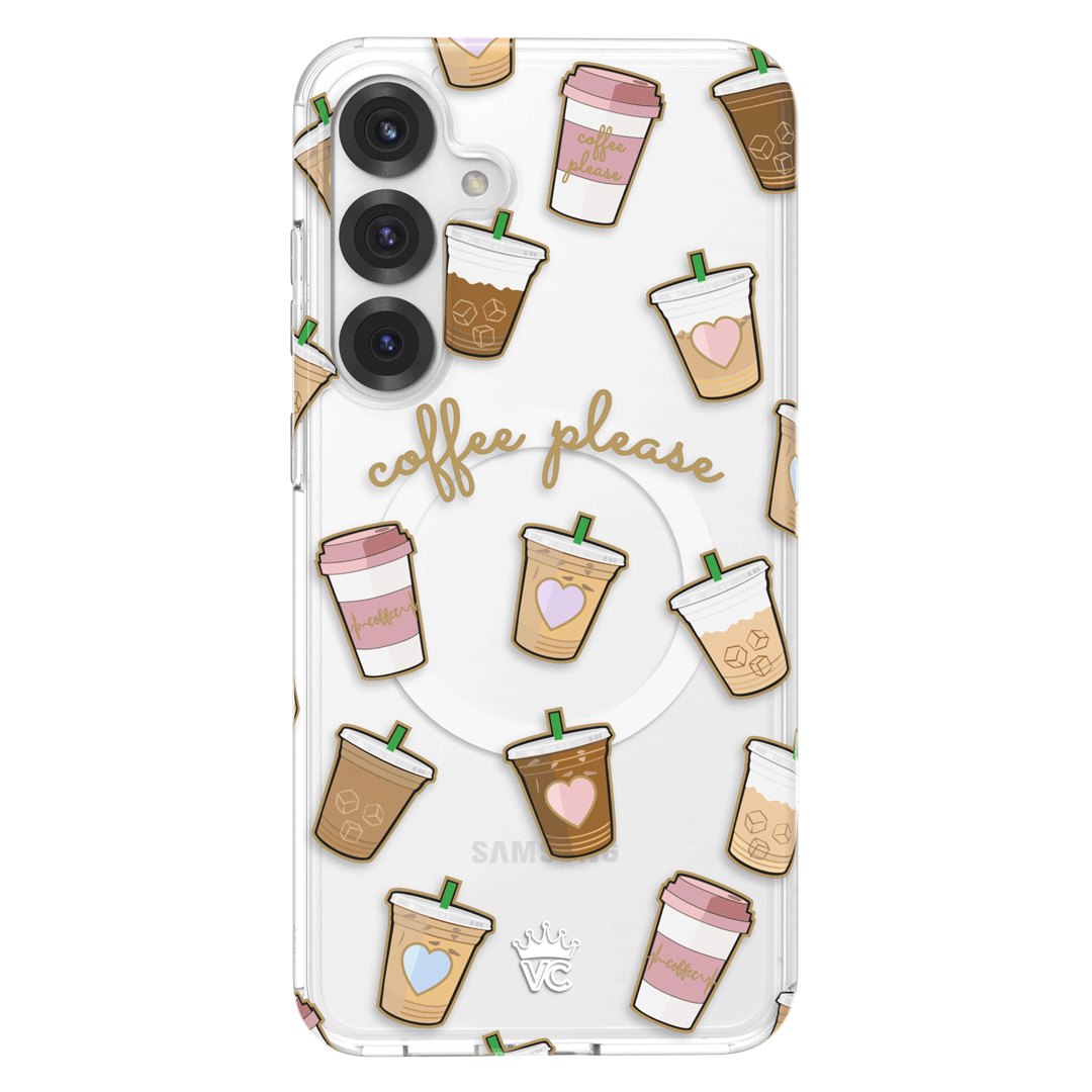 Coffee First Clear Samsung Galaxy Case
